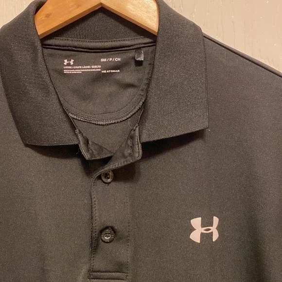 Under Armour Black Loose Fit Polo S - Picture 2 of 5